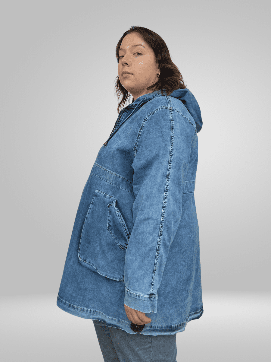 Risen Jeans Relax Denim Jacket with Hood - RDJ1104 – Italics Boutique