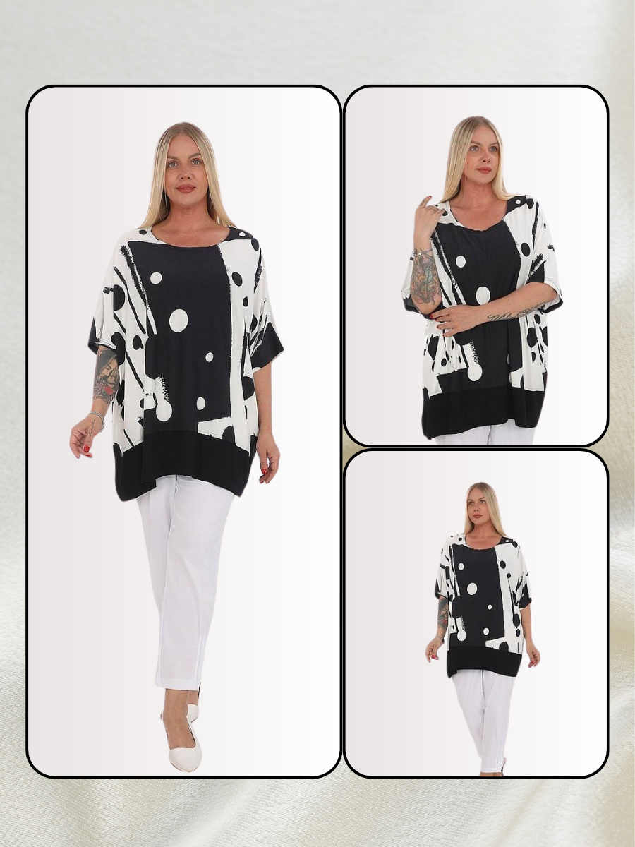 Divas Stylish Plus Size Blouse-Tunic